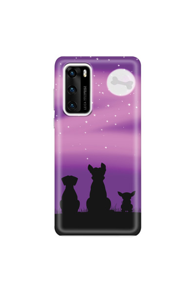 HUAWEI - P40 - Soft Clear Case - Dog's Desire Violet Sky