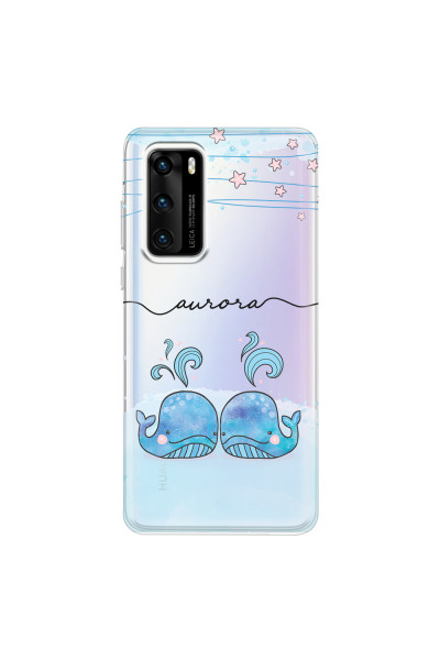 HUAWEI - P40 - Soft Clear Case - Little Whales