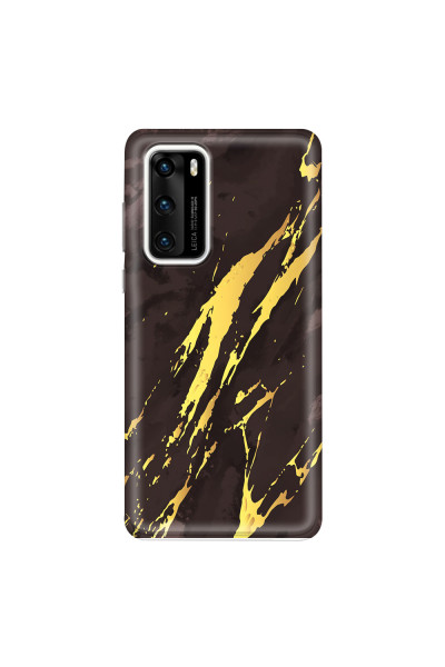 HUAWEI - P40 - Soft Clear Case - Marble Royal Black