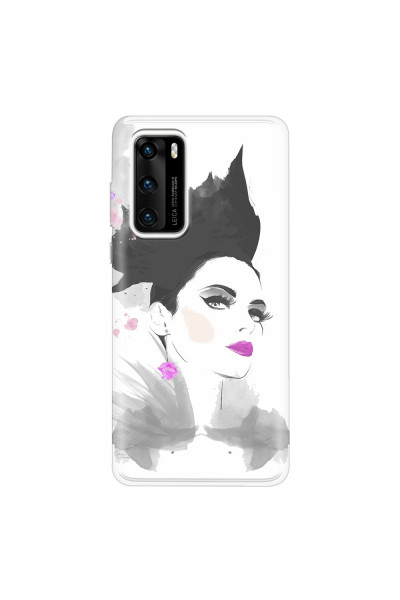 HUAWEI - P40 - Soft Clear Case - Pink Lips