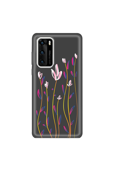 HUAWEI - P40 - Soft Clear Case - Pink Tulips