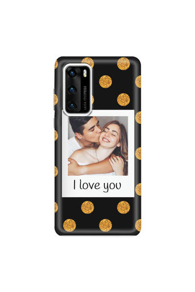 HUAWEI - P40 - Soft Clear Case - Single Love Dots Photo