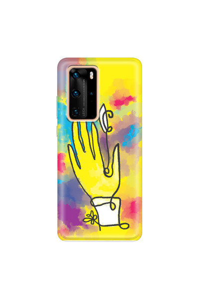 HUAWEI - P40 Pro - Soft Clear Case - Abstract Hand Paint