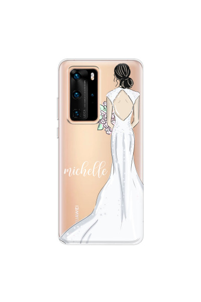 HUAWEI - P40 Pro - Soft Clear Case - Bride To Be Blackhair