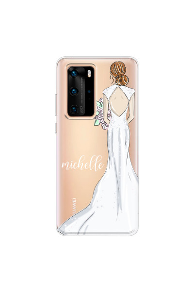 HUAWEI - P40 Pro - Soft Clear Case - Bride To Be Redhead