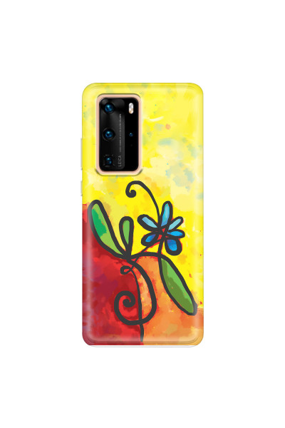 HUAWEI - P40 Pro - Soft Clear Case - Flower in Picasso Style