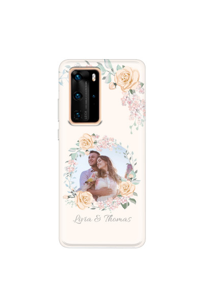 HUAWEI - P40 Pro - Soft Clear Case - Frame Of Roses