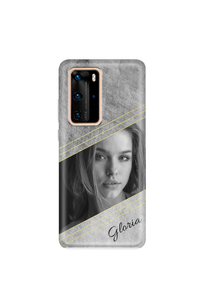 HUAWEI - P40 Pro - Soft Clear Case - Geometry Love Photo