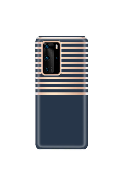 HUAWEI - P40 Pro - Soft Clear Case - Life in Blue Stripes