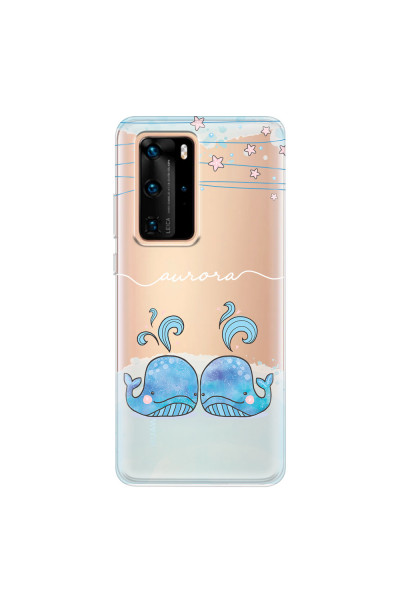 HUAWEI - P40 Pro - Soft Clear Case - Little Whales White