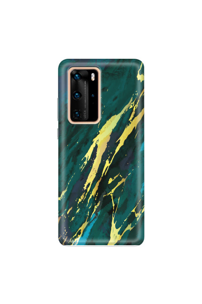 HUAWEI - P40 Pro - Soft Clear Case - Marble Emerald Green