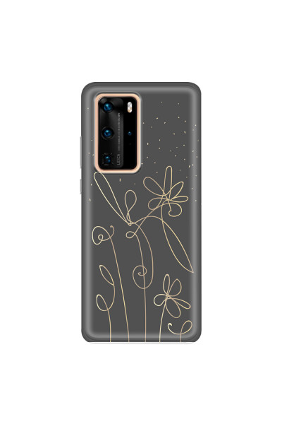 HUAWEI - P40 Pro - Soft Clear Case - Midnight Flowers