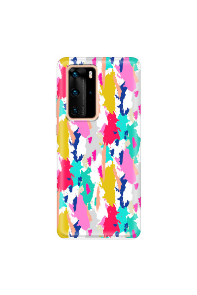 HUAWEI - P40 Pro - Soft Clear Case - Paint Strokes