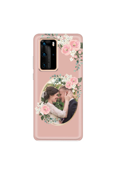 HUAWEI - P40 Pro - Soft Clear Case - Pink Floral Mirror Photo
