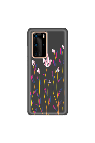 HUAWEI - P40 Pro - Soft Clear Case - Pink Tulips