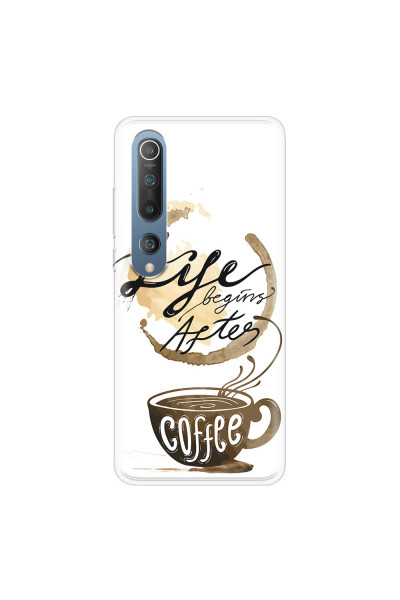 XIAOMI - Mi 10 - Soft Clear Case - Life begins after coffee