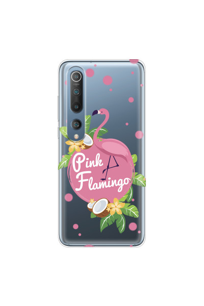 XIAOMI - Mi 10 - Soft Clear Case - Pink Flamingo