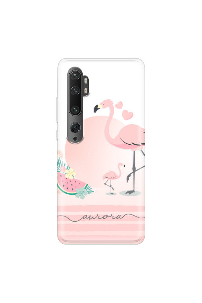 XIAOMI - Mi Note 10 / 10 Pro - Soft Clear Case - Flamingo Vibes Handwritten