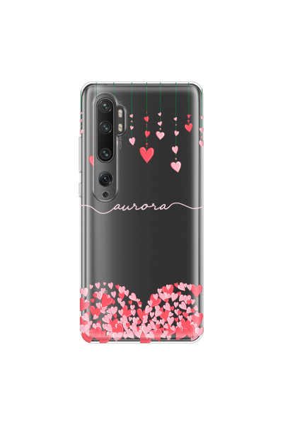 XIAOMI - Mi Note 10 / 10 Pro - Soft Clear Case - Love Hearts Strings Pink