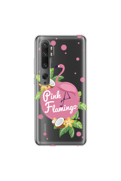 XIAOMI - Mi Note 10 / 10 Pro - Soft Clear Case - Pink Flamingo