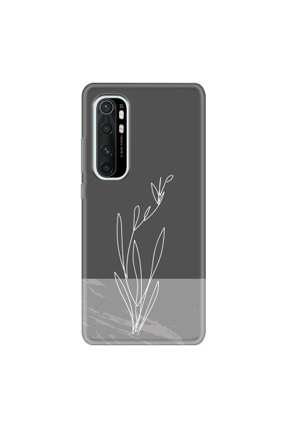 XIAOMI - Mi Note 10 Lite - Soft Clear Case - Dark Grey Marble Flower