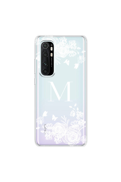 XIAOMI - Mi Note 10 Lite - Soft Clear Case - White Lace Monogram