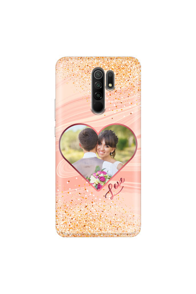 XIAOMI - Redmi 9 - Soft Clear Case - Glitter Love Heart Photo