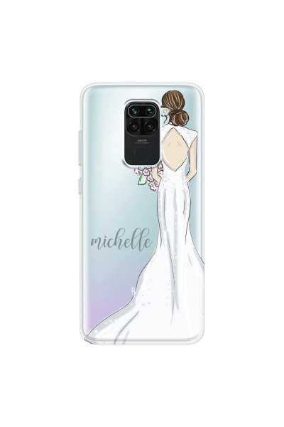 XIAOMI - Redmi Note 9 - Soft Clear Case - Bride To Be Brunette Dark