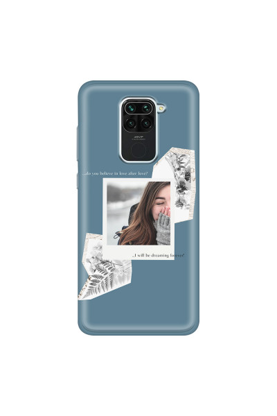 XIAOMI - Redmi Note 9 - Soft Clear Case - Vintage Blue Collage Phone Case