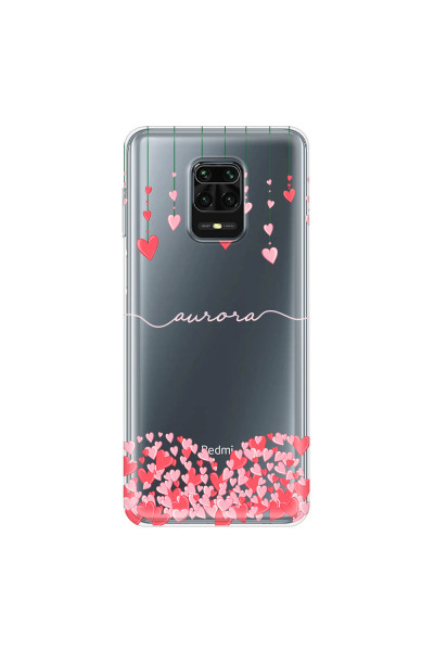 XIAOMI - Redmi Note 9 Pro / Note 9S - Soft Clear Case - Love Hearts Strings Pink