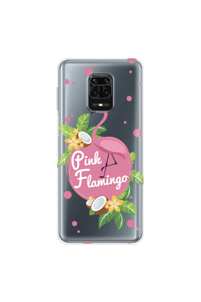 XIAOMI - Redmi Note 9 Pro / Note 9S - Soft Clear Case - Pink Flamingo