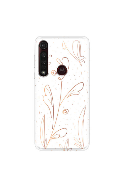 MOTOROLA by LENOVO - Moto G8 Plus - Soft Clear Case - Flowers In Style