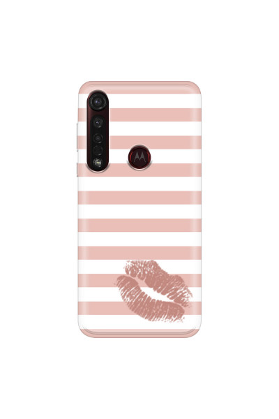 MOTOROLA by LENOVO - Moto G8 Plus - Soft Clear Case - Pink Lipstick