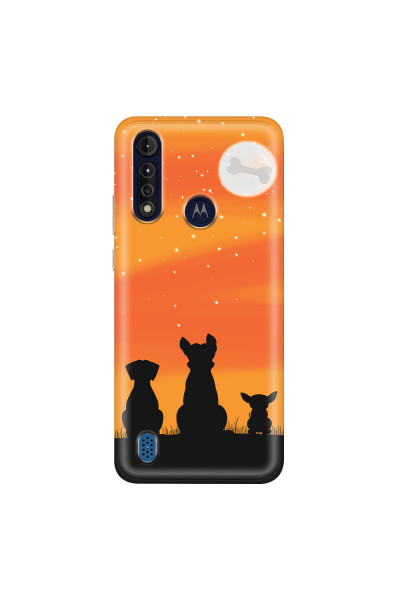 MOTOROLA by LENOVO - Moto G8 Power Lite - Soft Clear Case - Dog's Desire Orange Sky