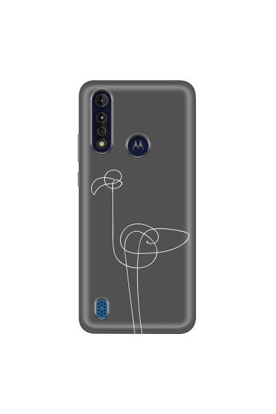 MOTOROLA by LENOVO - Moto G8 Power Lite - Soft Clear Case - Flamingo Drawing