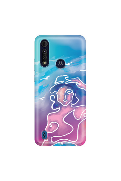 MOTOROLA by LENOVO - Moto G8 Power Lite - Soft Clear Case - Lady With Seagulls