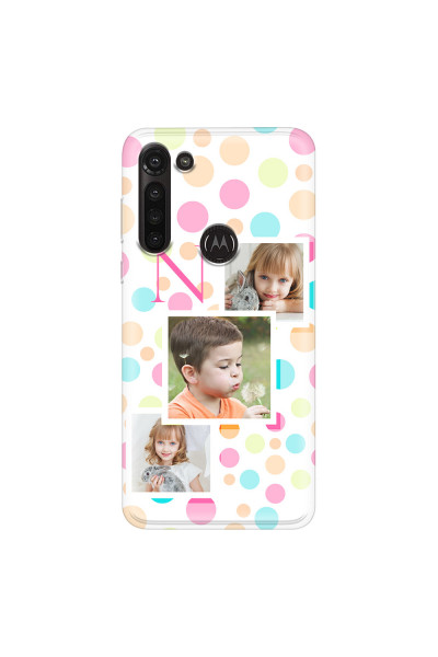 MOTOROLA by LENOVO - Moto G8 Power - Soft Clear Case - Cute Dots Initial