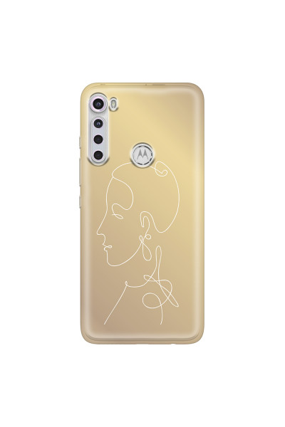 MOTOROLA by LENOVO - Moto One Fusion Plus - Soft Clear Case - Golden Lady