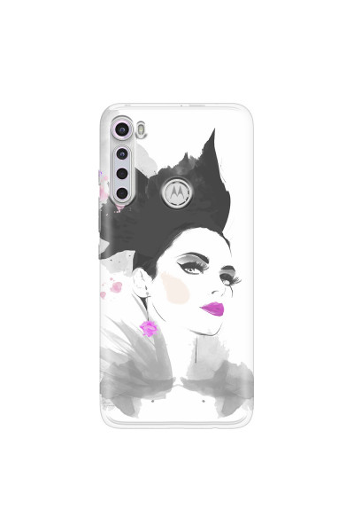 MOTOROLA by LENOVO - Moto One Fusion Plus - Soft Clear Case - Pink Lips