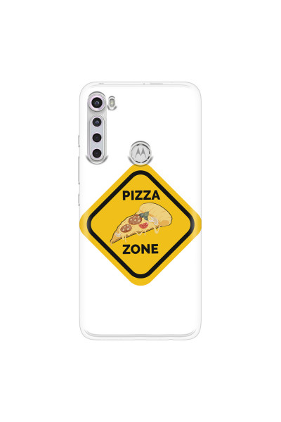 MOTOROLA by LENOVO - Moto One Fusion Plus - Soft Clear Case - Pizza Zone Phone Case