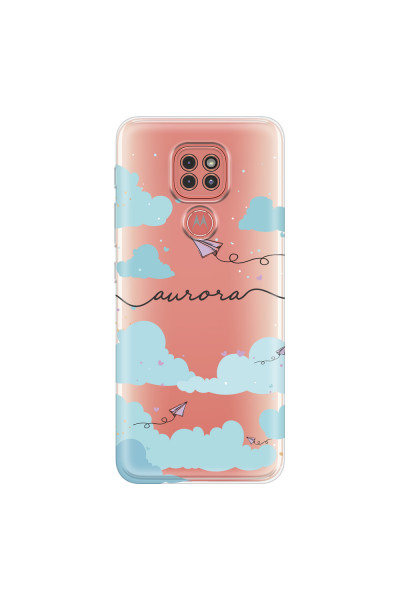 MOTOROLA by LENOVO - Moto G9 Play - Soft Clear Case - Up in the Clouds