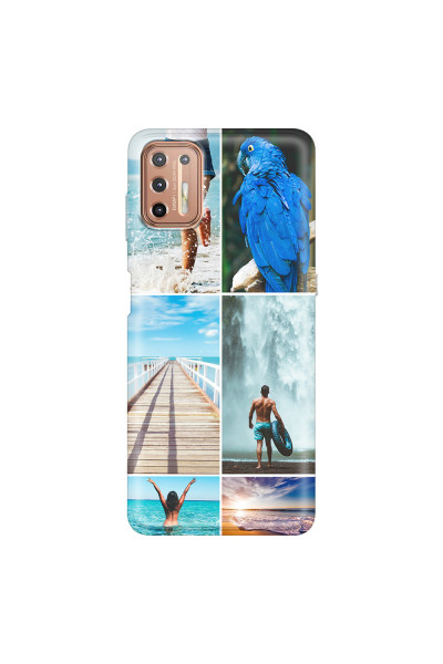 MOTOROLA by LENOVO - Moto G9 Plus - Soft Clear Case - Collage of 6
