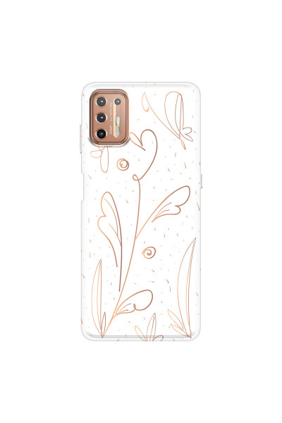 MOTOROLA by LENOVO - Moto G9 Plus - Soft Clear Case - Flowers In Style