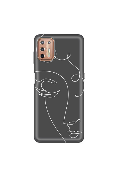 MOTOROLA by LENOVO - Moto G9 Plus - Soft Clear Case - Light Portrait in Picasso Style