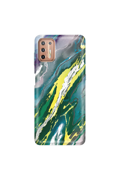 MOTOROLA by LENOVO - Moto G9 Plus - Soft Clear Case - Marble Rainforest Green