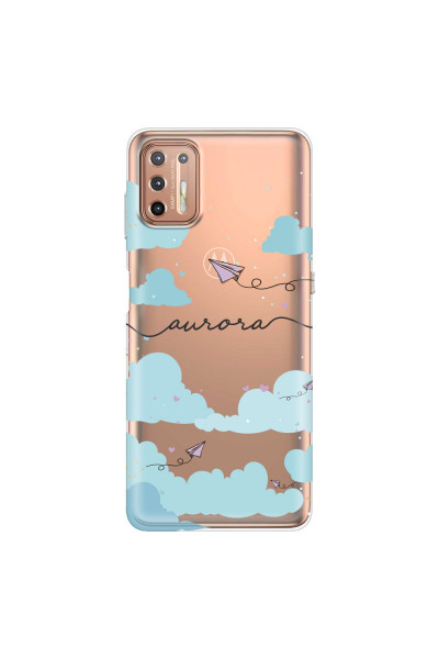 MOTOROLA by LENOVO - Moto G9 Plus - Soft Clear Case - Up in the Clouds