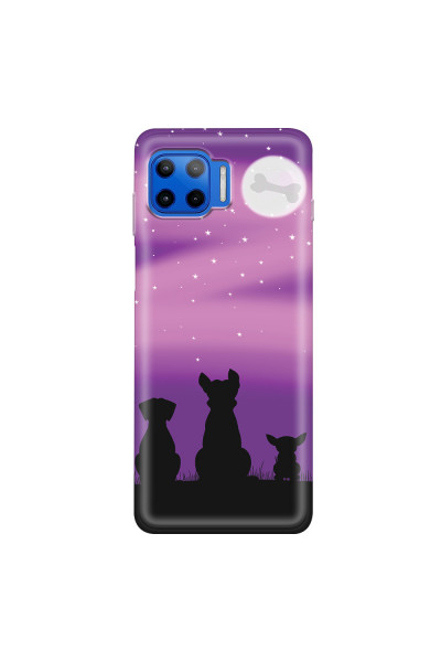 MOTOROLA by LENOVO - Moto G 5G Plus - Soft Clear Case - Dog's Desire Violet Sky