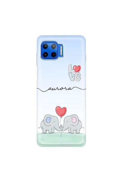 MOTOROLA by LENOVO - Moto G 5G Plus - Soft Clear Case - Elephants in Love