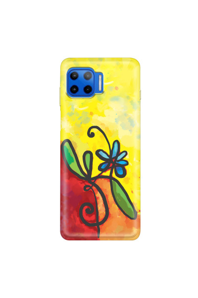 MOTOROLA by LENOVO - Moto G 5G Plus - Soft Clear Case - Flower in Picasso Style