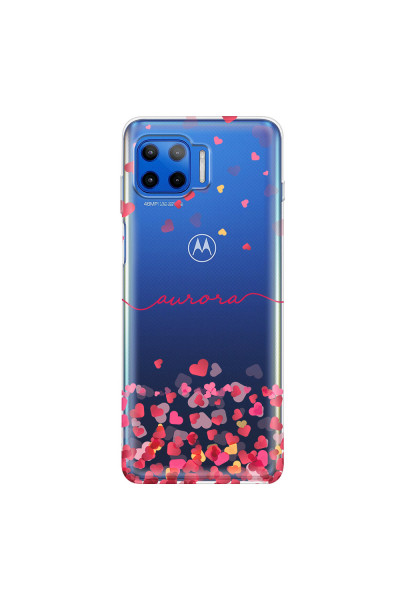 MOTOROLA by LENOVO - Moto G 5G Plus - Soft Clear Case - Scattered Hearts